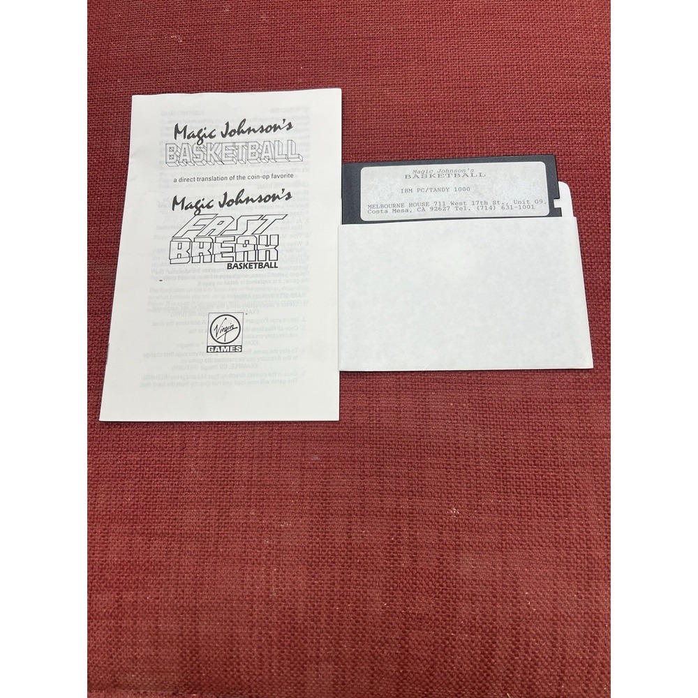 Magic‎ Johnson's Basketball Computer Game IBM PC/Tandy 1000